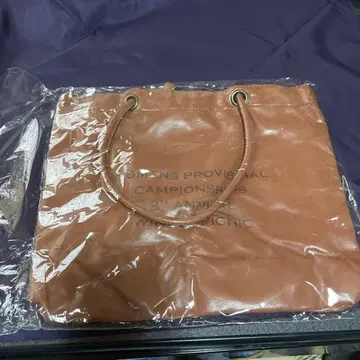 브라운 로고 토트백