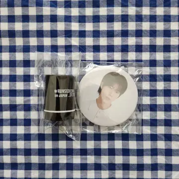 RUN SEOKJIN in JAPAN 캡슐 토이 캔뱃지 스탬프 세트