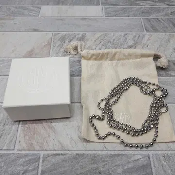 유칼립트 메탈 볼 체인 롱 목걸이