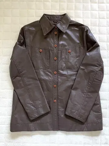 [ 새상품급 ] Vestimo 브라운 가죽 셔츠 자켓