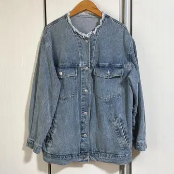GRL 새상품급 노카라 데님 자켓