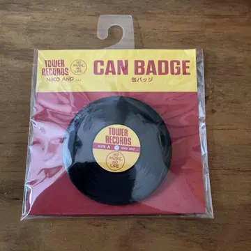 TOWER RECORDS 레코드형 캔뱃지 NIKO AND -