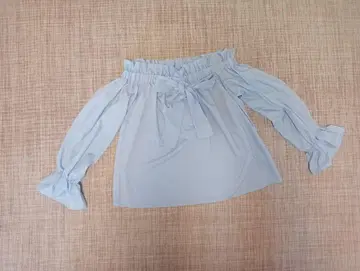 워셔블 리본 포함 오프숄더 블라우스 PROPORTION