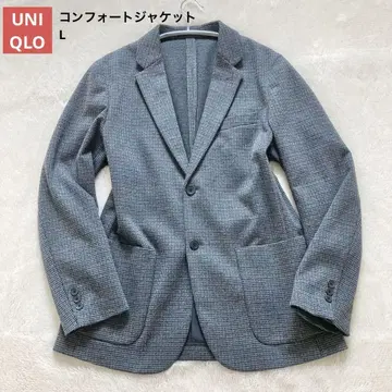 유니클로 컴포트 2B 자켓 (치도리 소매 길이 기장 표준 그레이) L