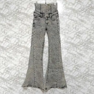 GYDA 하이웨스트 플레어 데님 스트레치 캐주얼 XS