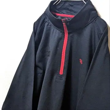 레전드 골프 로고 자수 하프 지퍼 맨투맨 트레이닝복 블랙 L 구제 의류