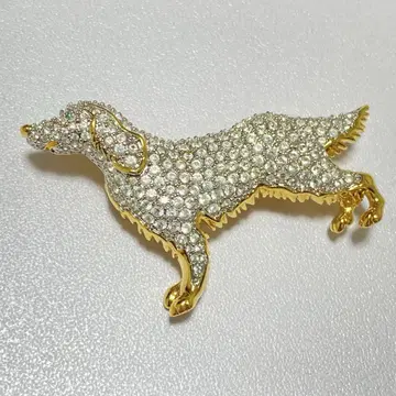 Swarovski Brooch Setter Hunting Dog