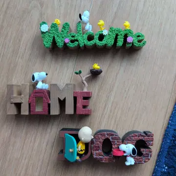 스누피 장식 문자 세트 피규어