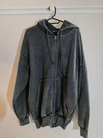 NAUTICA 그레이 풀 집업 후드티 후드 부착