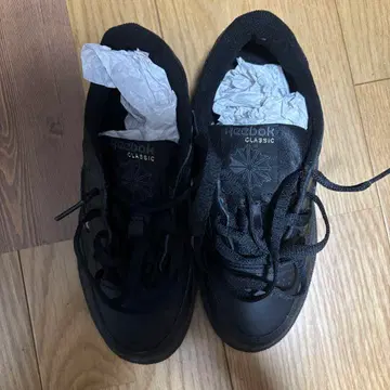 거의 미사용 Reebok CLASSIC CLUB C 85 블랙 23cm
