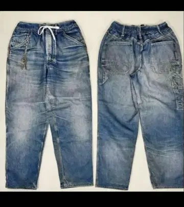 us Fake Vintage Denim Painter Easy Pants