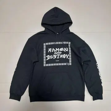 ramen and destroy 후드티 블랙 M