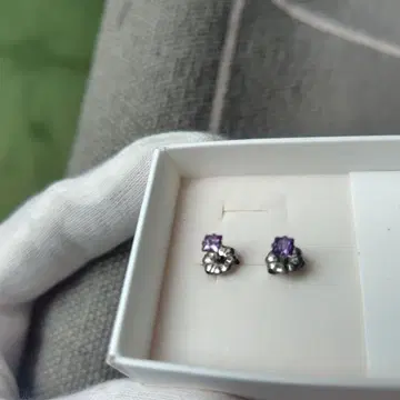 귀걸이 지르코니아 바이올렛 3mm