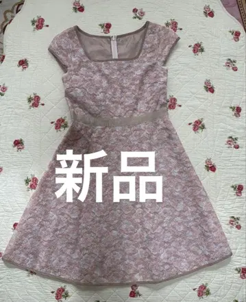 새상품 JILL STUART 꽃무늬 레이스 반팔 무릎 기장 원피스 4