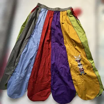 오레보레라 멀티 컬러 플레어 스커트