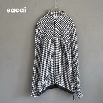 sacai 16ss 드로코드 깅엄 체크 셔츠
