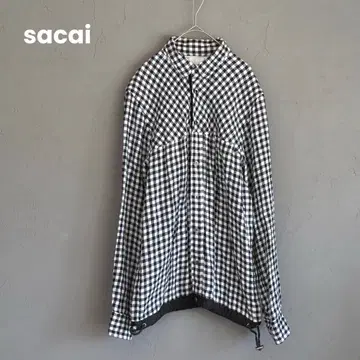 sacai 16ss 드로코드 깅엄 체크 셔츠