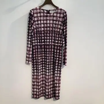 HANAE MORI 하나에모리 블록 올 패턴 원피스 사이즈 38