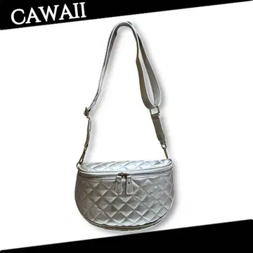택 포함 CAWAII 대용량 퀼팅 바디백 숄더