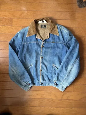 70s MAVERICK 데님 자켓 보아 세로 워싱 usa제