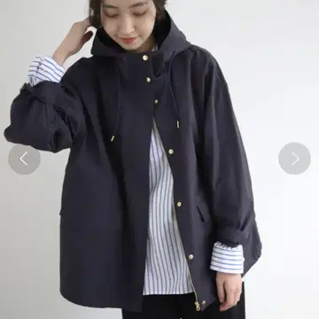 SLOBE IENA 코튼 나일론 숏 모즈 블루종