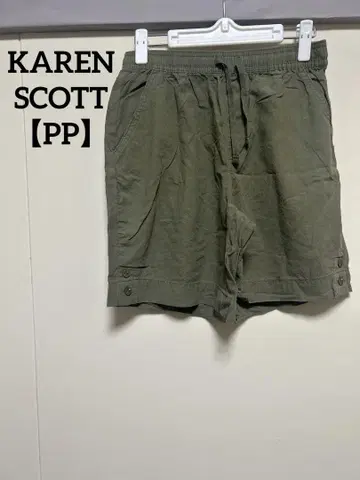 KAREN SCOTT [ PP ] 올리브색 숏팬츠 카키