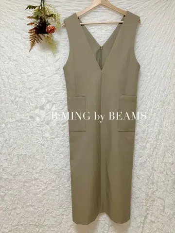 [ 새상품급 ] B:MING by BEAM 오버롤 스커트 라이트 카키