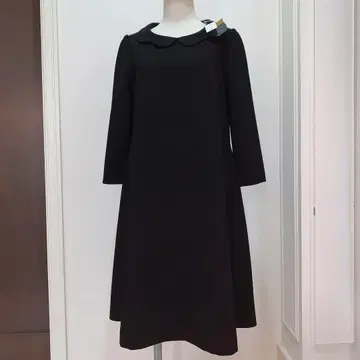 프랑슈리페 블랙 비늘 옷깃 귀여운 포멀 원피스 미사용