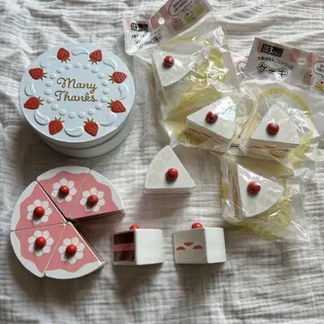 나무 완구 소꿉놀이 케이크 세트
