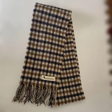aquascutum 100% 캐시미어 체크 머플러