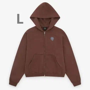 L GIRLS DON'T CRY 로고 집 후디 브라운