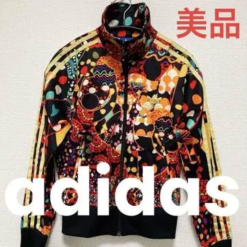 [ 새상품급 ] adidas 트랙 자켓 올 패턴 화려한 개성적인 풀 집업