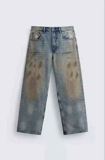 ZARA 빈티지 가공 배기 핏 청바지