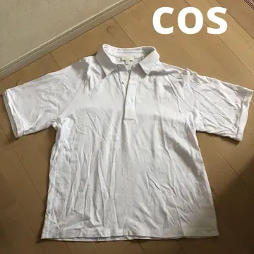 cos 코스 피케 셔츠 3L 화이트 오버 사이즈 면 100% 요코하마