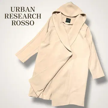 URBAN RESEARCH ROSSO 후드 부착 라이트 코트 베이지 F