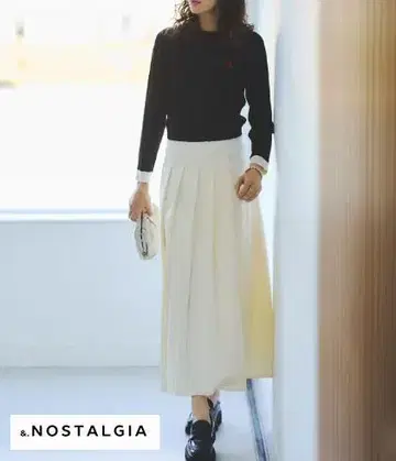 [ 새상품 미사용 ] 완판! 노스탤지어 와이드 플리츠 스커트 화이트
