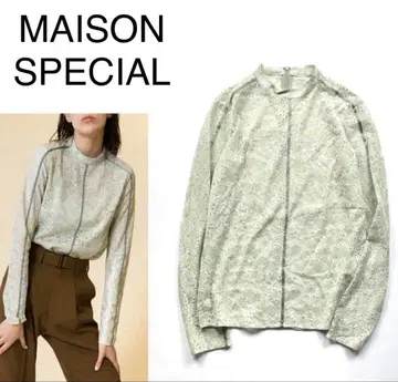 [새상품급] MAISONSPECIAL 시스루 레이스 상의