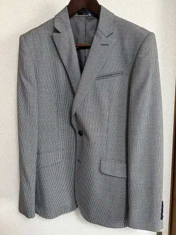 가격 대폭 인하 A.S.M. 체크 무늬 비즈니스 정장 그레이 상하의 세트