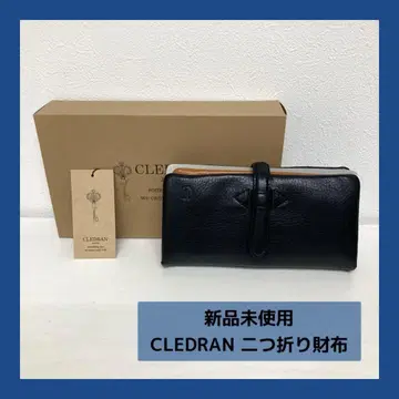 새상품 CLEDRAN 애들레 장지갑 블랙 소가죽 동전 지갑 여성용