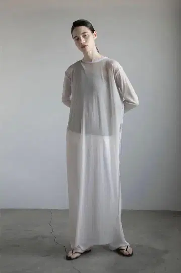 &her 시스루 롱 원피스