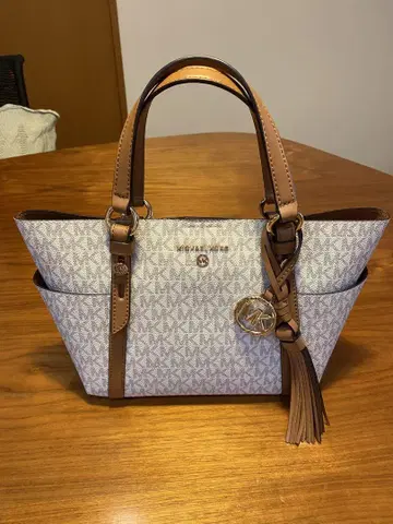 MICHAEL KORS 토트백 화이트/브라운 새상품급