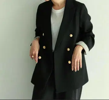 Demi-Luxe BEAMS 네이비 더블 테일러드 자켓 36