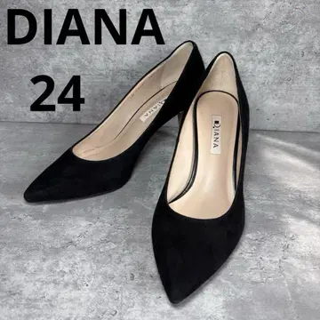 [ 새상품급 ] DIANA 스웨이드 펌프스 블랙 하이힐 스틸레토