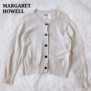 MHL. 마가렛호웰 코튼 가디건 베이지 크루넥 M