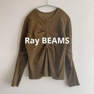 RBS 레이빔즈 코듀로이 개더 브라운 긴팔 티셔츠