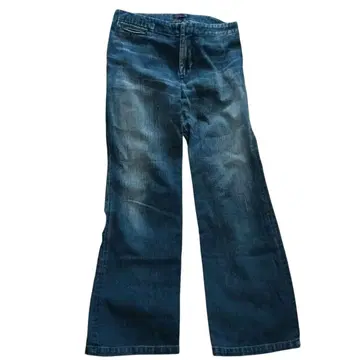 45R 다크 블루 스트레이트 데님 빨간색 자수
