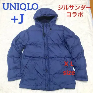 유니클로 +J 질 샌더 리버서블 다운 XL 네이비 네이비 콜라보