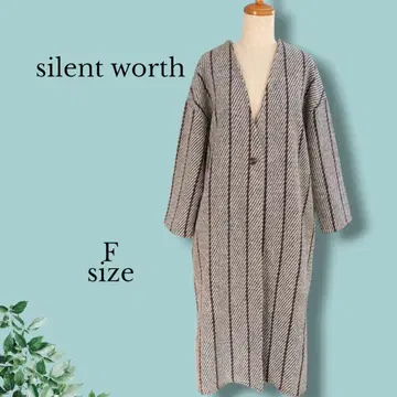 사이런트 워스 silent worth 롱 코트 노카라 프리