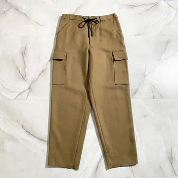 A17624 새상품급 더 릴라쿠스 울 이지 카고 팬츠 카멜 46