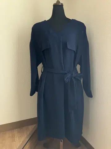 가을 상품 가격 인하 나노 유니버스 네이비 허리 리본 원피스 36